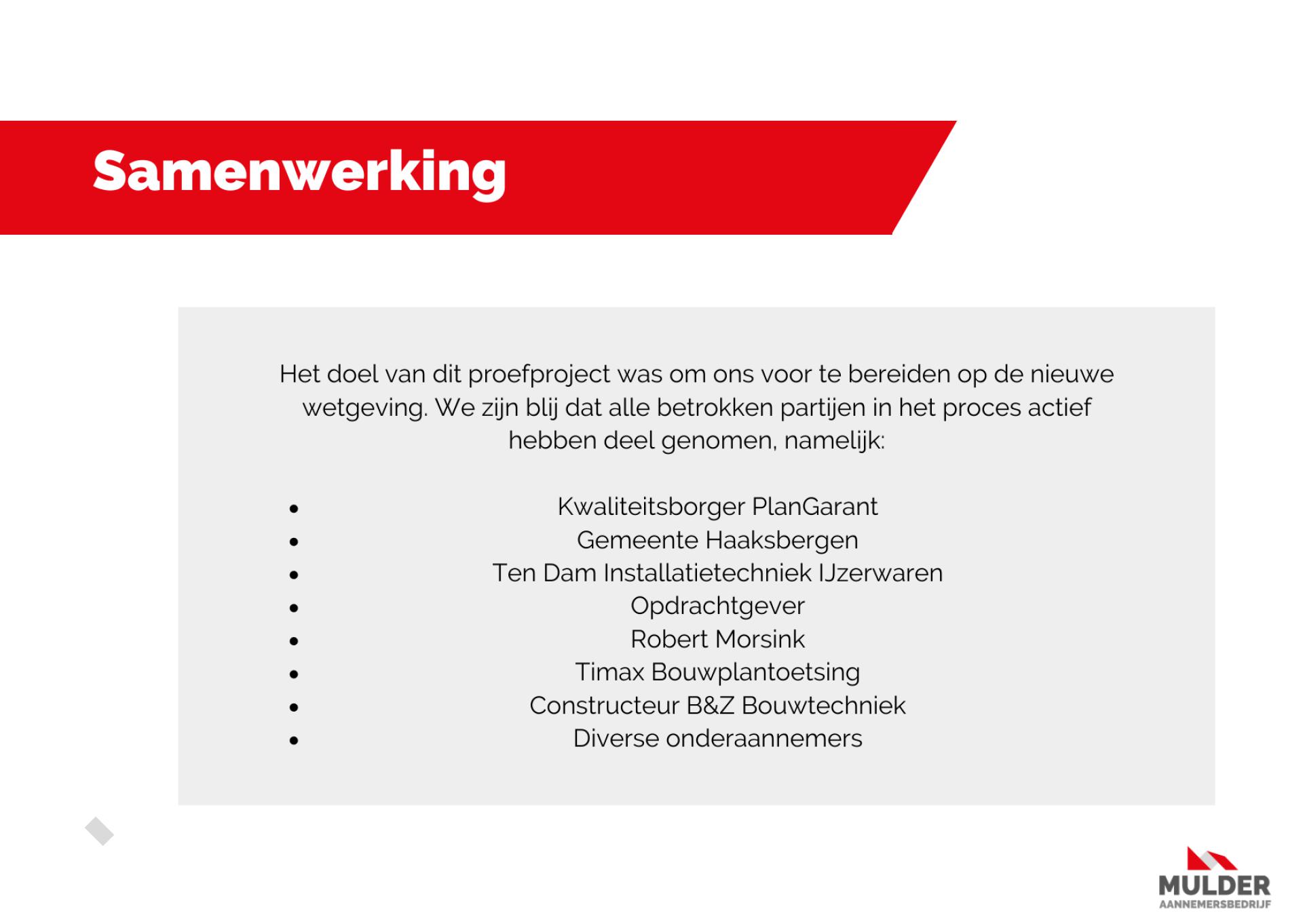 Proefproject I Wet Kwaliteitsborging (Wkb)