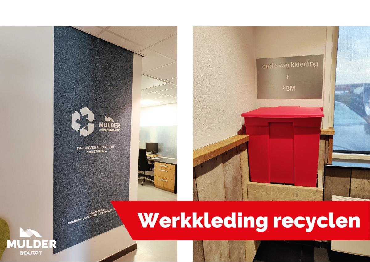 Oude werkkleding hergebruikt als textielstuc
