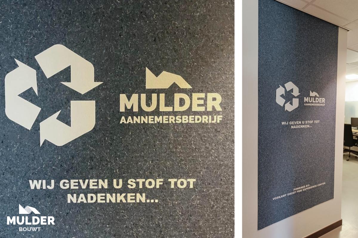 Oude werkkleding hergebruikt als textielstuc